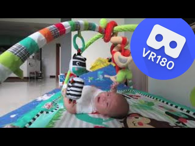 [VR180 VR 3D] Baby Riley playing on Gym Mat | Apple Vision Pro Meta Oculus Vuze XR Virtual Reality