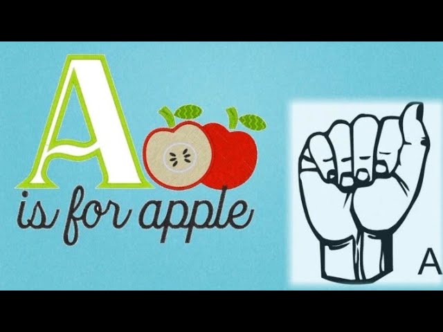 PHONICS SONG WITH SIGN - A is For Apple - ABC ALPHABET SONG WITH SOUND FOR CHILDREN - KIDS VIDEOS