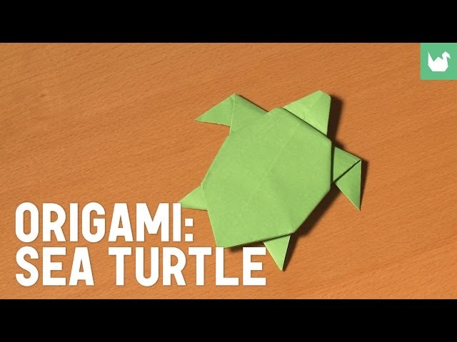 Learn how to make origami easily: The sea Turtle