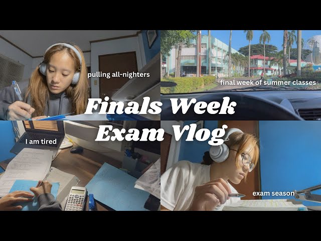 finals week exam vlog | finals week or my final week, burnt out & tired, end of summer classes