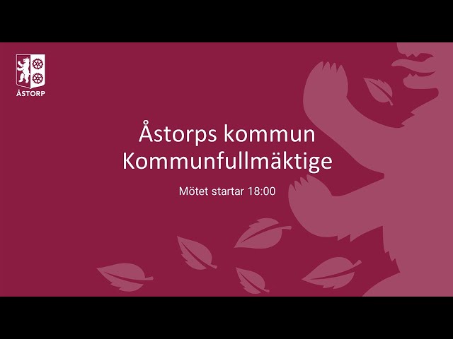 Kommunfullmäktige Åstorps kommun 2025-01-27