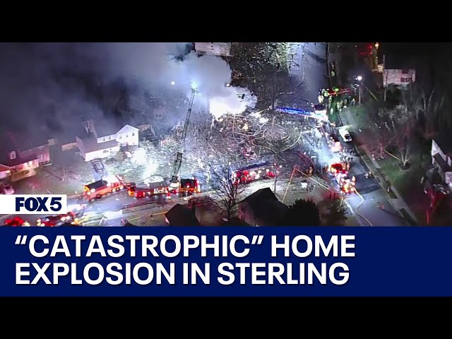 Home explosion in Sterling: Fire crews battling flames