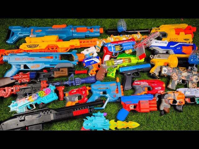 Collecting 7 Sniper Rifles AK47 GUN NERF GUN NERF SNIPER RIFLE M16 GUN NERF MEGA DUAL STRIKE MP5 GUN