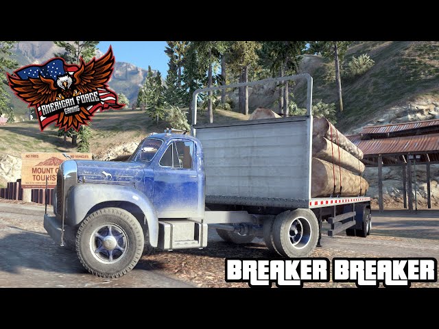 GTA 5 ROLEPLAY - BACK ROAD LOGGIN IN OL MACK SEMI TRUCK! - AFG