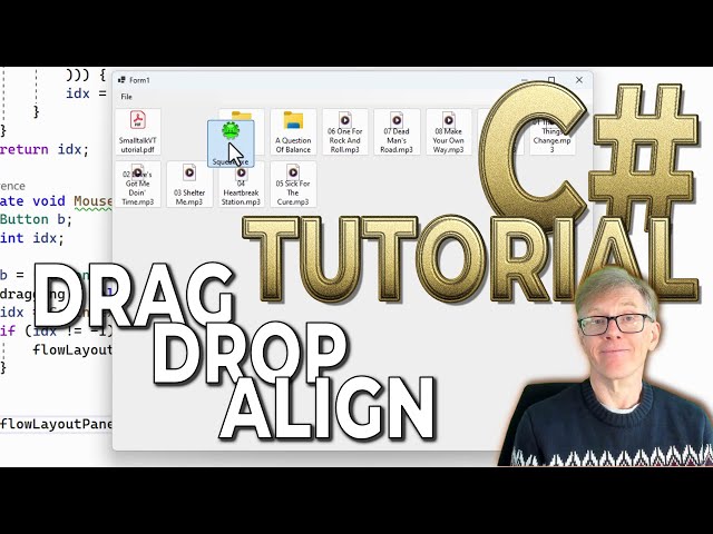 C# Tutorial: Add Draggable Auto-Aligning Buttons to Your C# Programs