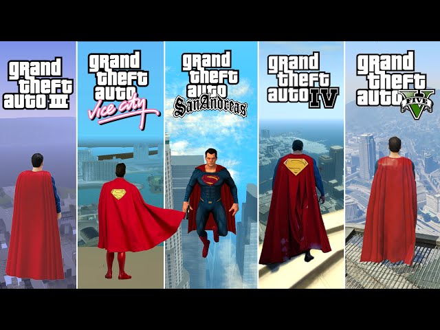 Superman Jumping From Highest Point in All Gta Games (2001 - 2024)