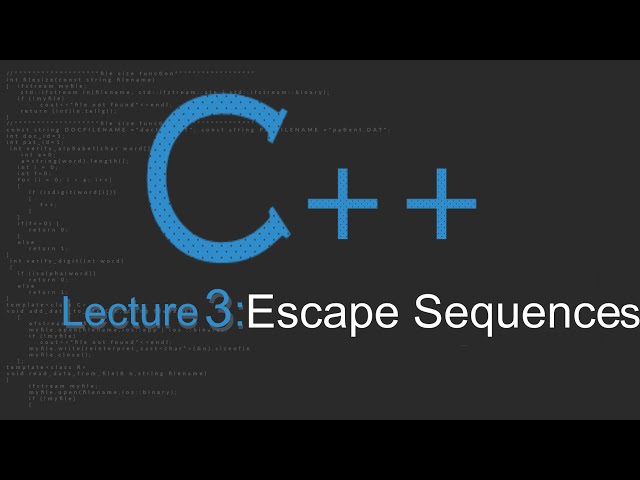 Escape Sequences - C++