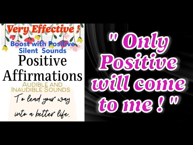 AFFIRMATION " Only Positive will come to me " |  Cosmo energetic Music