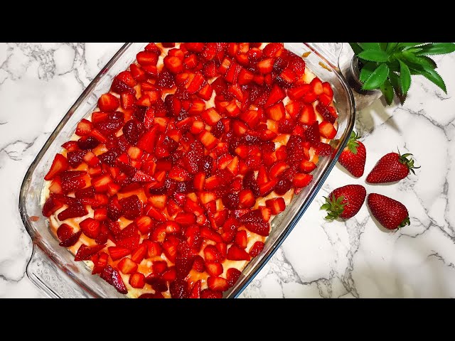 STRAWBERRY COLD CAKE | Recipe to try now | Turkish Recipes