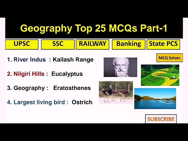 Top 25 Geography MCQ | Indian Geography MCQs For Competitive Exams | Geography MCQ