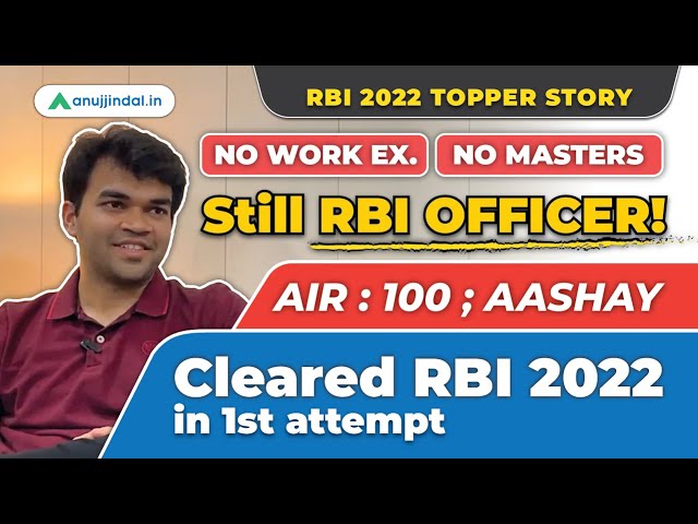 RBI Grade B Interview | RBI 2022 Topper Interview | Can a Graduate crack RBI Grade B | RBI 2023