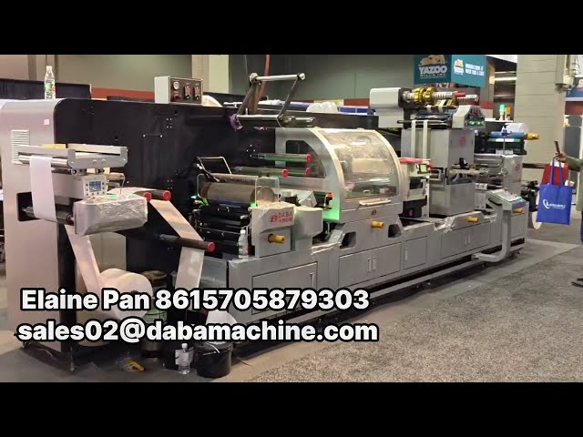 DABA Label finishing machine and 4 spindles auto turret rewinding machine in Labelexpo Americas 2024