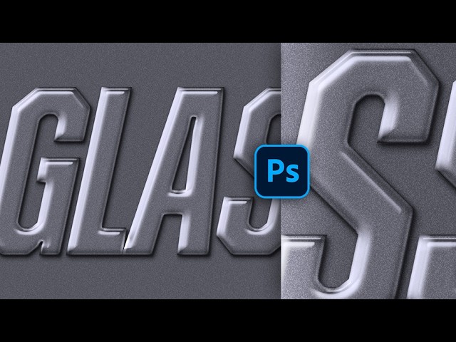 Create Realistic 3D Glass Text Effects in Photoshop