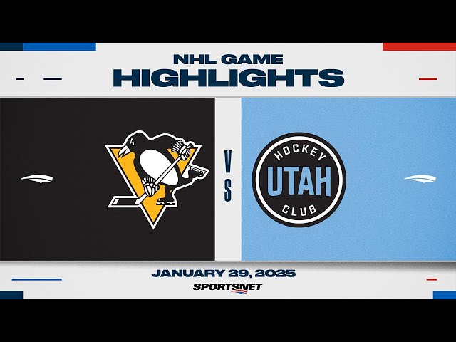 NHL Highlights | Penguins vs. Utah HC - January 29, 2025