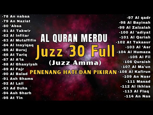 Heart Touching Quran Recitation Murotal | Al Quran Juz 30 (Juz Amma) Merdu By Alaa Aqel