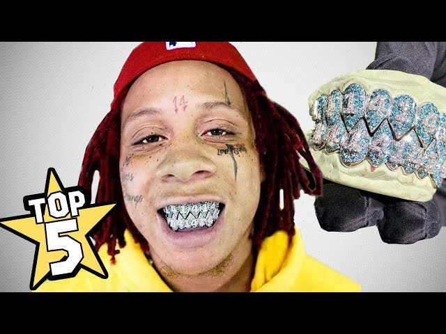 TOP 5 GRILLZ DE RAPEROS PARTE 3 (Lil Pump, XXXTentacion, Trippie Redd)