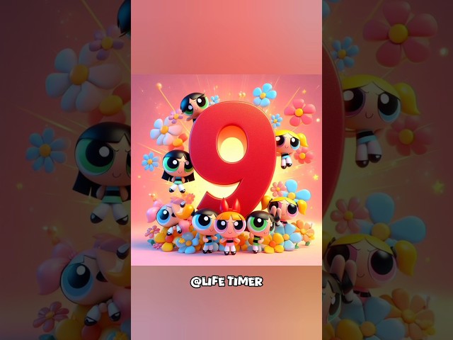 9 to Zero The Powerpuff Girls #countdown #timer #shorts