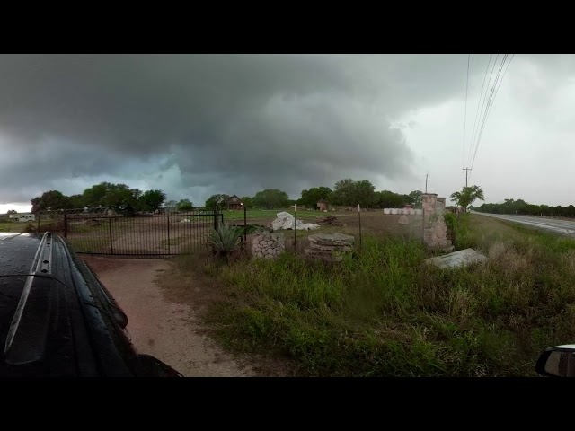 360 Video of Close Range CG Lightning Strikes Near Bertram Texas