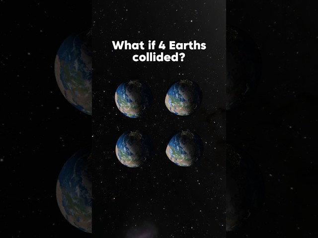 What if 4 earths collided? #space #spacesim #universe