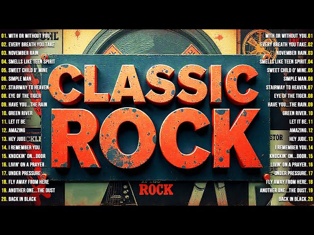 Best Classic Rock Of 70 80s 90s🔥Aerosmith, Nirvana, ACDC, Queen, Bon Jovi, Scorpions, Guns N Roses