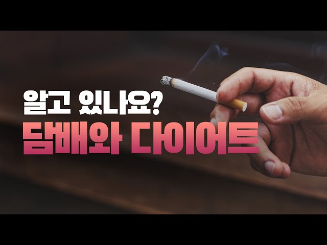 흡연과 다이어트는 어떤 관계가 있을까? 🧏‍♂️💨