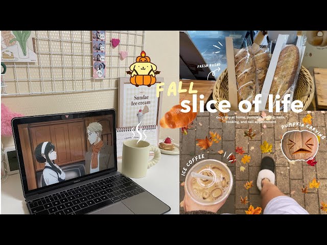 🍂Fall slice of life in KOREA⋆｡°✩| cozy days at home, cooking, pumpkin carving, nail appt, and more!