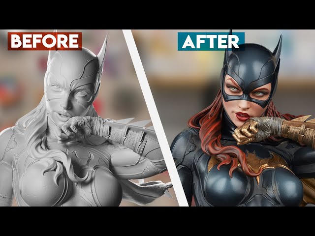 Painting a HUGE $700 Batgirl Statue 🤯