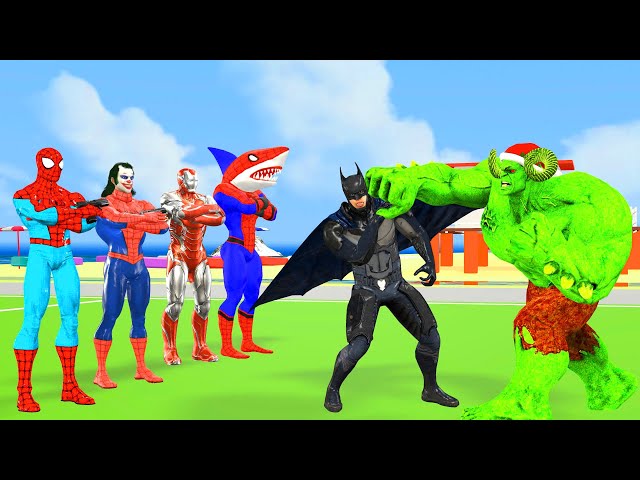 Siêu nhân nhện🕷️Spider-Man rescues Batman vs Iron Man vs Hulk from the final boss Venom vs Joker