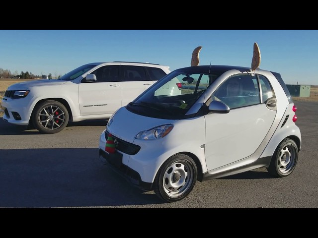 2013 Smart Car VS. 2017 SRT Grand Cherokee December Drag Race