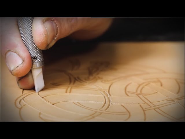 Leather Carving Tutorial - Viking Serpent