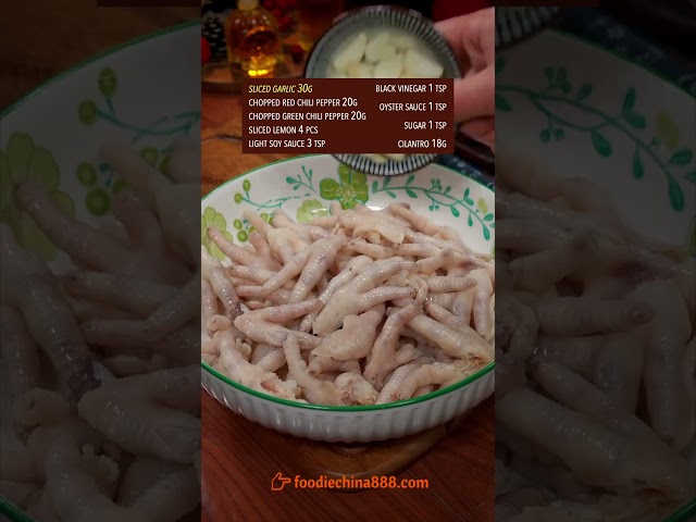 EASY SOUR & SPICY CHICKEN FEET SALAD RECIPE #recipe #cooking #chinesefood #chickenfeet #salad