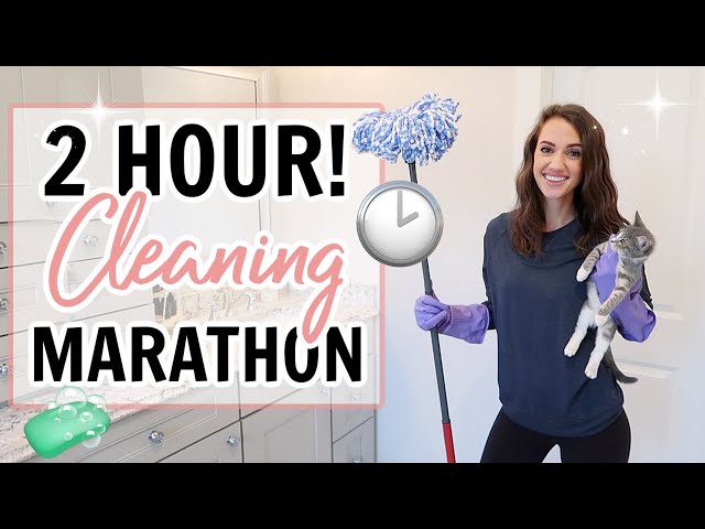 ULTIMATE CLEANING MARATHON // 2 HOURS OF CLEANING MOTIVATION // WHOLE HOUSE CLEAN WITH ME | Mom of 3