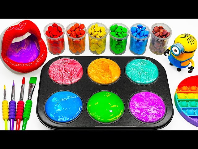 Satisfying Video l How to Make Rainbow Lollipop IN Balls, Slime, Eel & Painting! Cutting ASMR #11