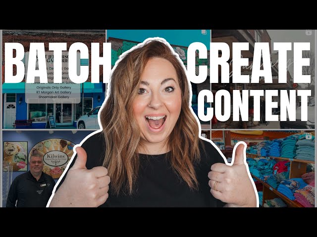 Creating Social Media Content for My Town! 1 month of Content in 1 day