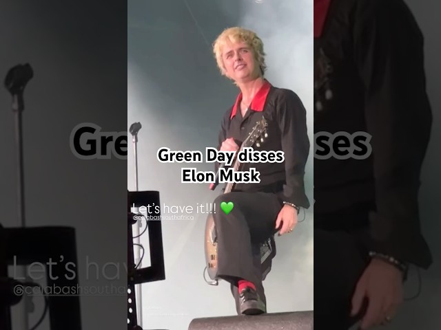 Billie Joe Armstrong disses Elon Musk: "The US can have Elon, but South Africa can have Green Day"🔥