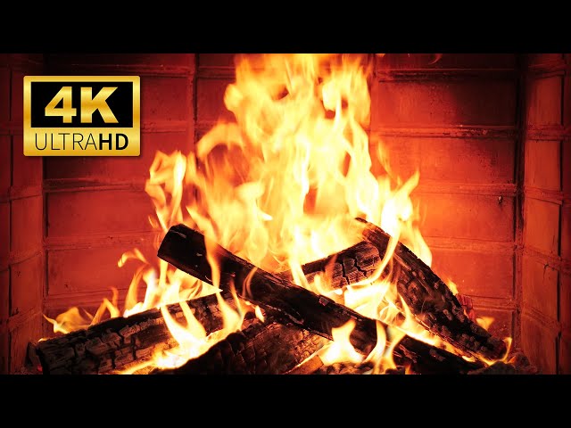 🔥 Fireplace NO ADS 4K Ultra HD with Crackling Fire Sounds 🔥 Relaxing Fire & Burning Logs [No Music]