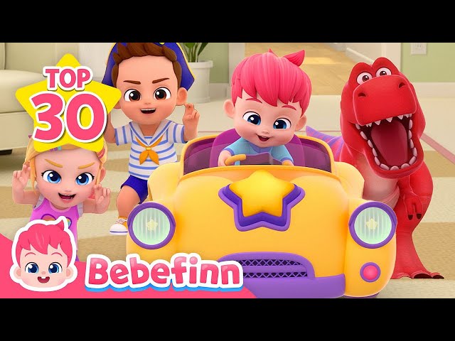 Baby Car and Dino Go AwayㅣBebefinn Song CompilationㅣNursery Rhymes for Kids