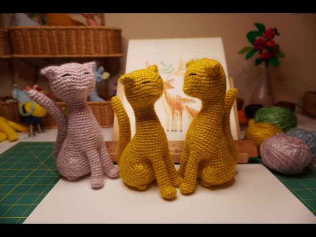 Crochet cute cat for valentine's day Tutorial, Part 1, Yarn Art