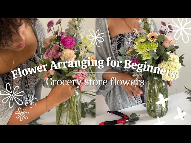 Flower Arrangement Tutorial For Beginners | Grocery Store Flowers Tips