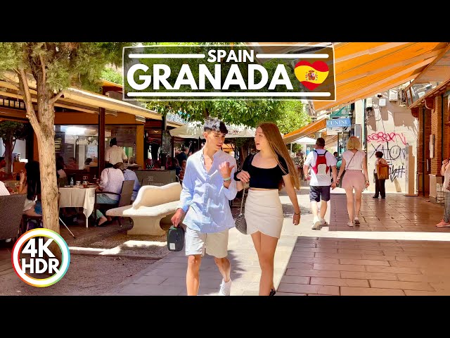 Enchanting Streets of Granada, Spain: A Walking Tour Through Andalusia's Jewel in 4K-HDR