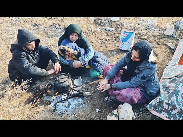 Cold and devastation: Nomadic mother's battle for survival