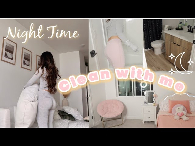 2025 Nighttime Cleaning Motivation ✨ After Dark Clean With me 🧼🫧🩷