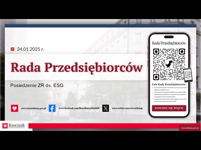 Posiedzenie Zespołu Roboczego ds. ESG | 24.01.2025