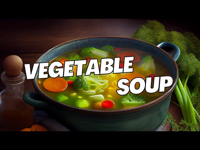 Delicious vegetable soup, benefits of hot liquid food during colder seasons.