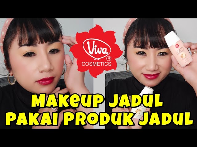 Tutorial Makeup Jadul Pakai Semua Produk Jadul || One Brand Makeup Tutorial Viva Cosmetics