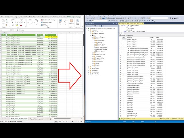 Excel to SQL Server and SQL Server to Excel