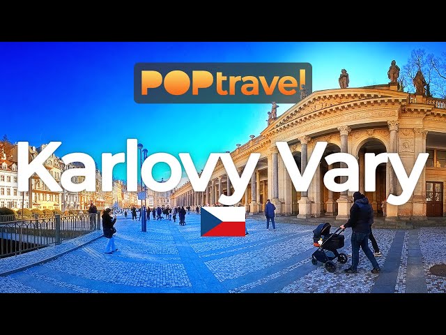 KARLOVY VARY, Czech Republic 🇨🇿 - Winter Walk - 4K HDR with captions