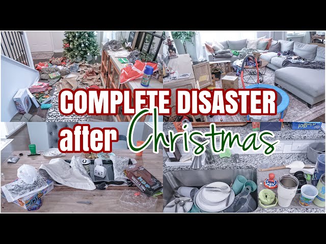 AFTER CHRISTMAS CLEAN WITH ME | MESSY HOUSE TRANSFORMATION | COMPLETE DISASTER CLEANING