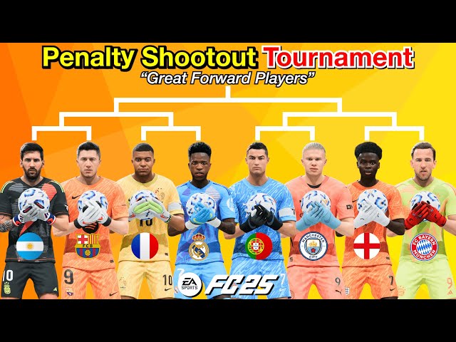 Great Forwards become Goalkeepers! Penalty Shootout Tournament! Messi, Ronaldo, Vini Jr…【FC 25】