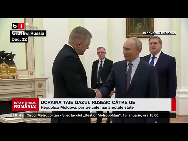 UCRAINA TAIE GAZUL RUSESC CĂTRE UE_Știri B1TV_1 ian. 2025